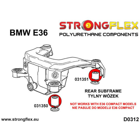 BMW E36 (90-99) Strongflex Volledige ophangingsbus set