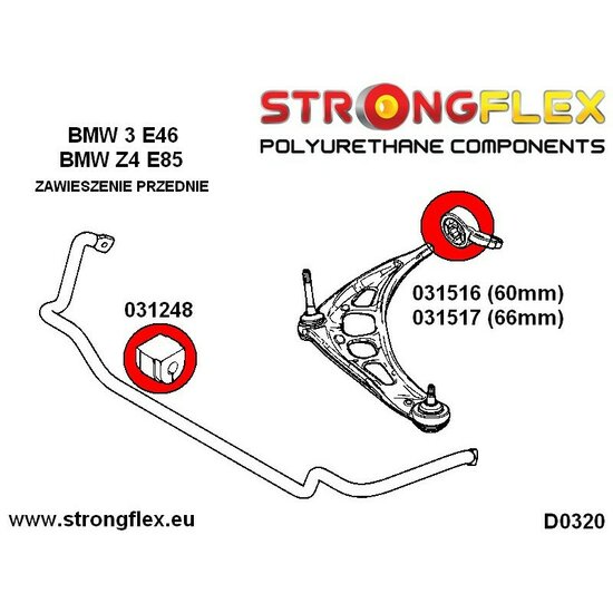 BMW E46 Compact  (00-04) Volledige ophangingsbus set - Sport