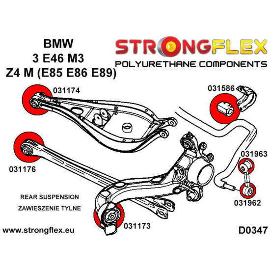 BMW E46 (00-06) M3 Volledige ophangingsbus set - Sport