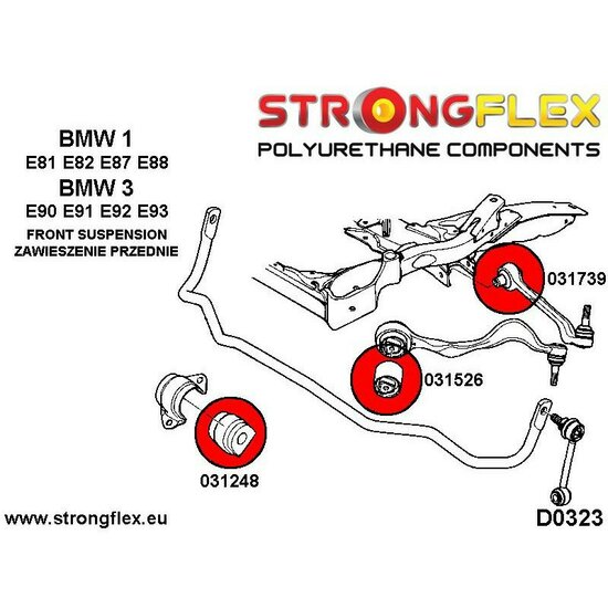 BMW E90 / E91 / E92 / E93 (04-13) Volledige ophangingsbus set - Sport