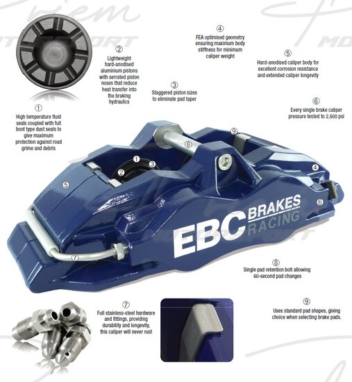 BMW E8X &amp; E9X EBC Big brake kit - voorzijde (355 x 32 mm)