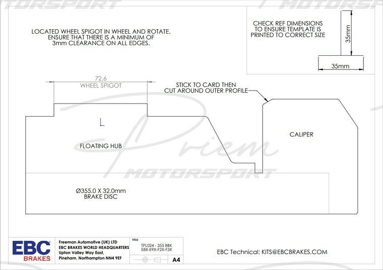 BMW E8X &amp; E9X EBC Big brake kit - voorzijde (355 x 32 mm)