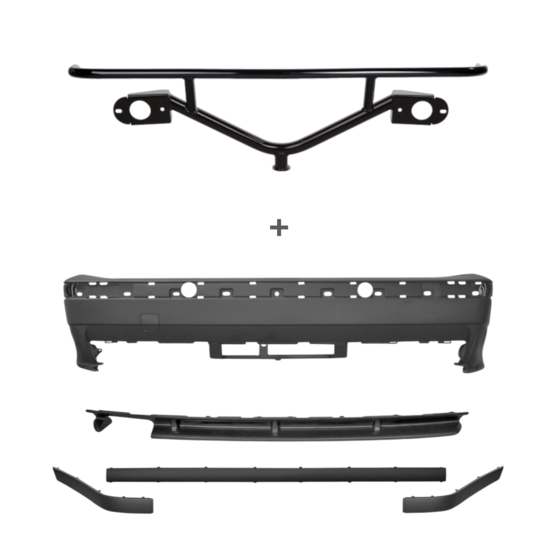 Sport look achterbumper + Crash-bar met krikpunt pakket BMW 3 Serie E36