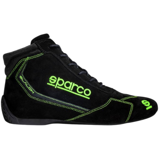 Sparco Slalom Race Schoenen FIA / Zwart-Fluor Groen