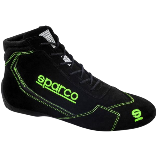 Sparco Slalom Race Schoenen FIA / Zwart-Fluor Groen