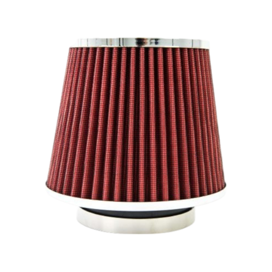Universele Lucht Filter  (Power Filter) Rood Incl Adapter ringen &quot;60, 70, 76, 84, 90mm&quot;