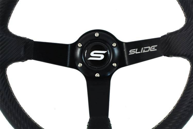 Slide Carbon stuur 350mm Silver Strip offset: 90mm
