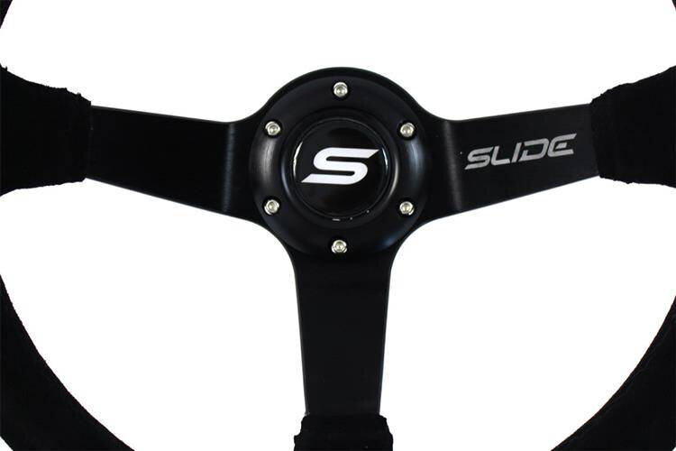 Slide Suede stuur 350mm Gele Strip offset: 90mm