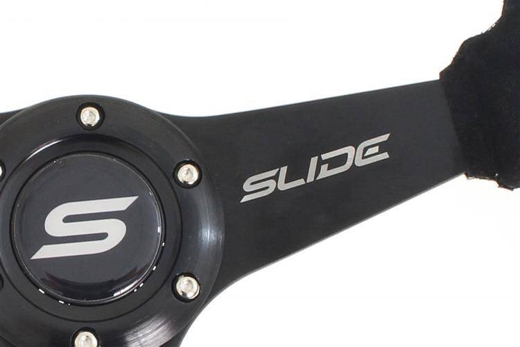 SLIDE Suede stuur 350mm Silver Strip offset: 20mm