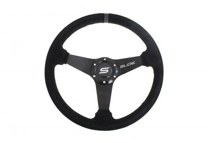 SLIDE Suede stuur 350mm Grijs Strip offset: 20mm