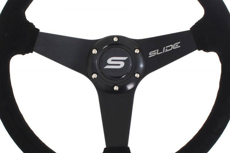 Slide Suede stuur 350mm Gele Strip offset: 20mm