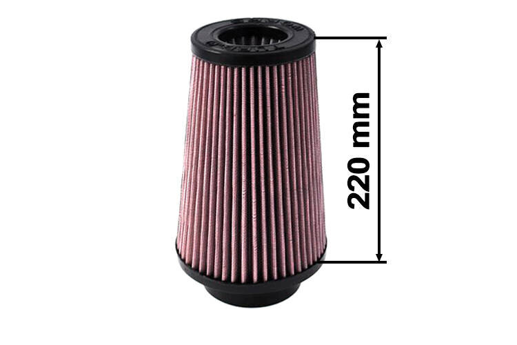 TurboWorks Luchtfilter H:220mm DIA:101mm