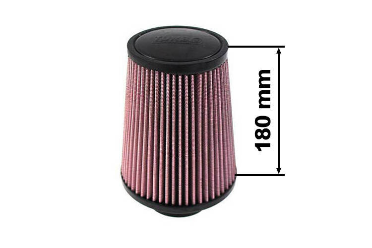 TurboWorks Luchtfilter H:180 DIA:60-77mm
