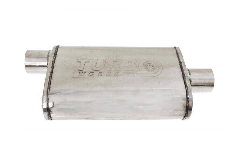 Turboworks Reflectie Midden Demper 70mm 304SS 355mm