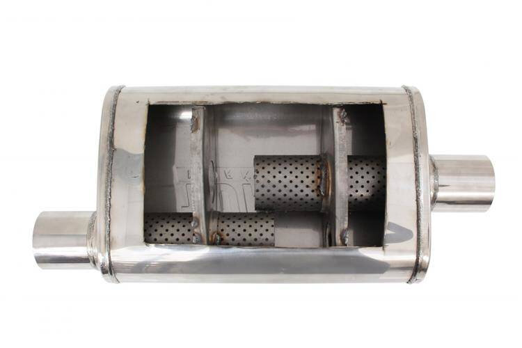 Turboworks Reflectie Midden Demper 70mm 304SS 355mm