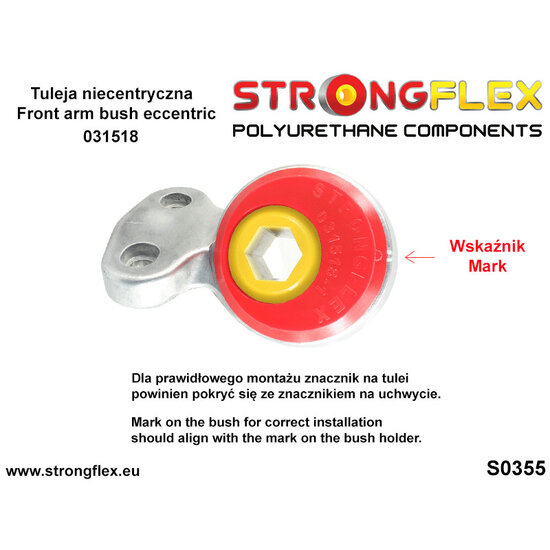 031518A: Voorste draagarmbus - 66mm excentrisch (SPORT)