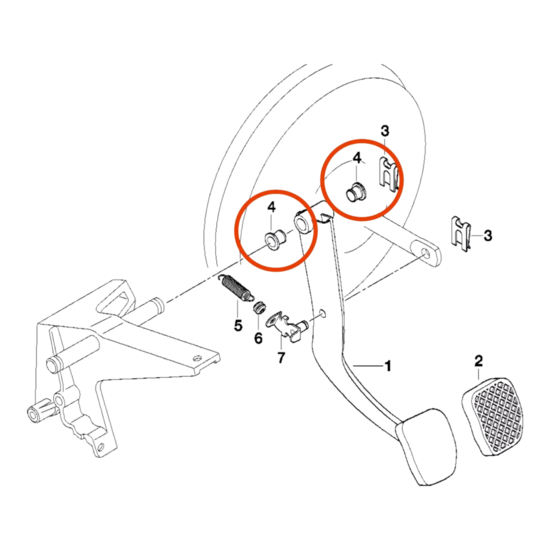BMW E30 / E36 / E46 / E39 / E82 / E92 &ndash; Versterkte Bronzen Koppelingspedaal Bus (Upgrade)