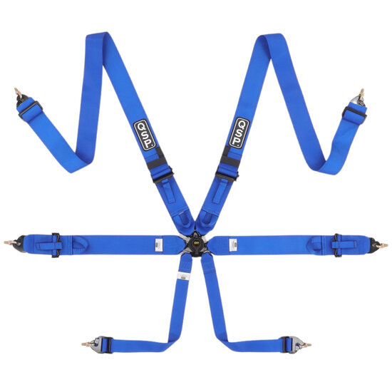 QSP 6-punts gordel Pro Plus FIA - Blauw