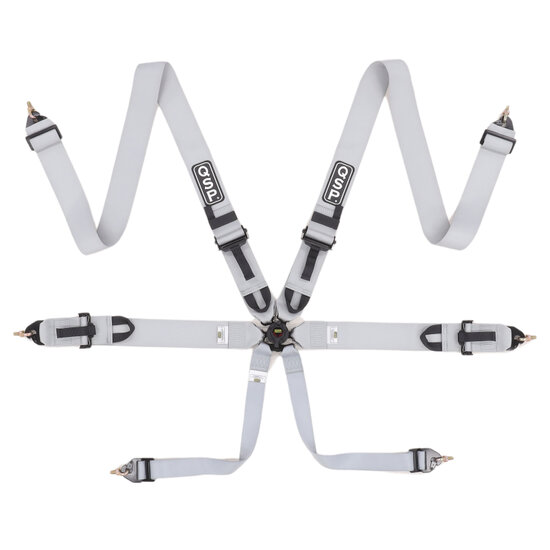 QSP 6-punts gordel Pro Plus FIA - Grijs