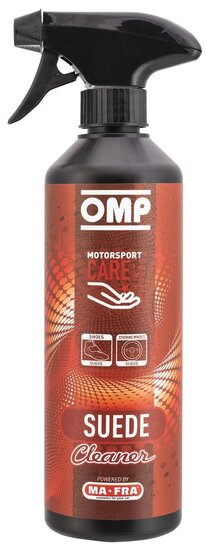 OMP Suede Leather Cleaner 500 ml &ndash; Motorsport Care Reinigingsspray voor Su&egrave;de &amp; Alcantara