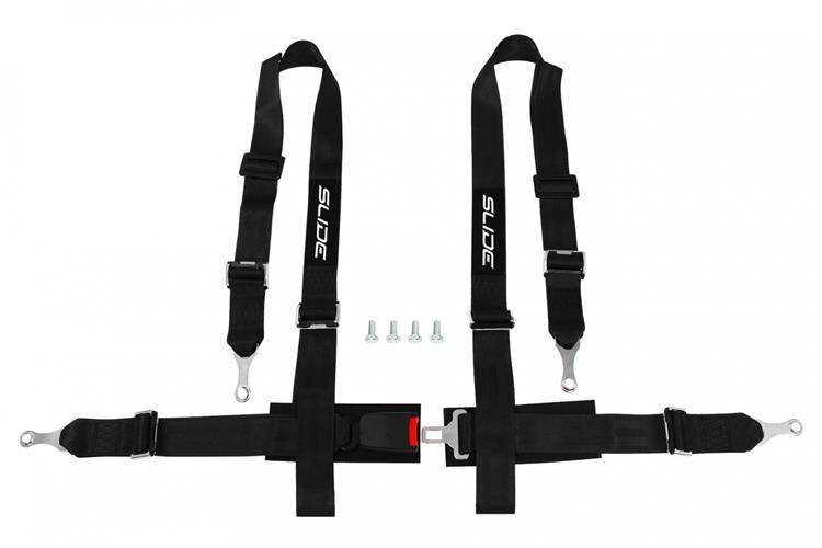 SLIDE 4-punts Veiligheidsgordel 2" Zwart