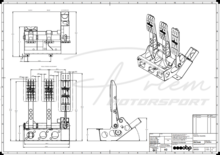 OBP Track Pro v2 pedal box Zwart