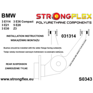 BMW E30 II (82-91) Strongflex Volledige ophangingsbus