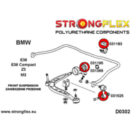 BMW E36 (90-99) Strongflex Volledige ophangingsbus set - Sport