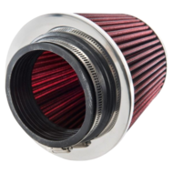 Universele Lucht Filter  (Power Filter) Rood Incl Adapter ringen &quot;60, 70, 76, 84, 90mm&quot;