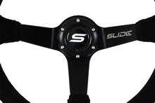 Slide Suede stuur 350mm Gele Strip offset: 90mm