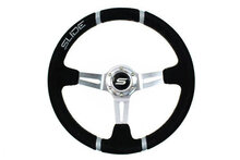 Slide Suede stuur 350mm Silver offset: 90mm