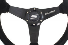 SLIDE Suede stuur 350mm Silver Strip offset: 20mm