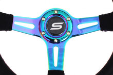 SLIDE Suede stuur 350mm NeoChrome offset: 45mm  
