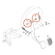 BMW E30 / E36 / E46 / E39 / E82 / E92 &ndash; Versterkte Bronzen Koppelingspedaal Bus (Upgrade)