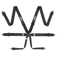 QSP 6-punts gordel Pro Plus FIA - Zwart