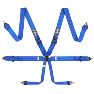 QSP 6-punts gordel Pro Plus FIA - Blauw