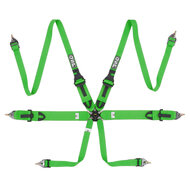 QSP 6-punts gordel FHR Touring FIA - Groen