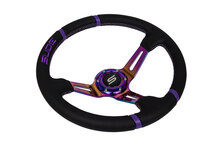 SLIDE stuurwiel 350mm leder neochrome kleurwisseling detail