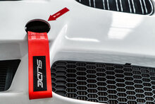 SLIDE sleepband rood bevestiging detail