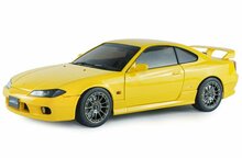 Nissan Silvia S15 Spec-R Aero '99, geel (Lightning Yellow) 1:18