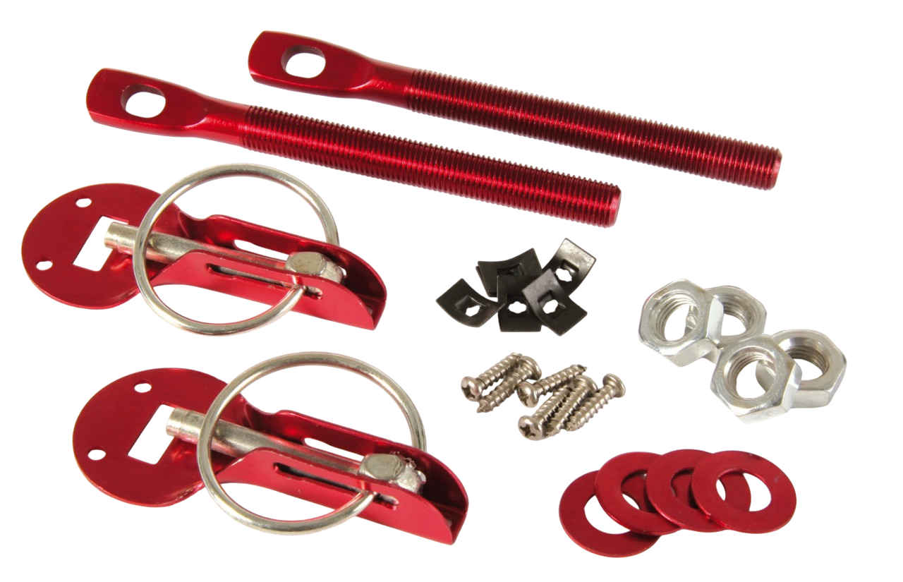Hoodpin aluminium rood