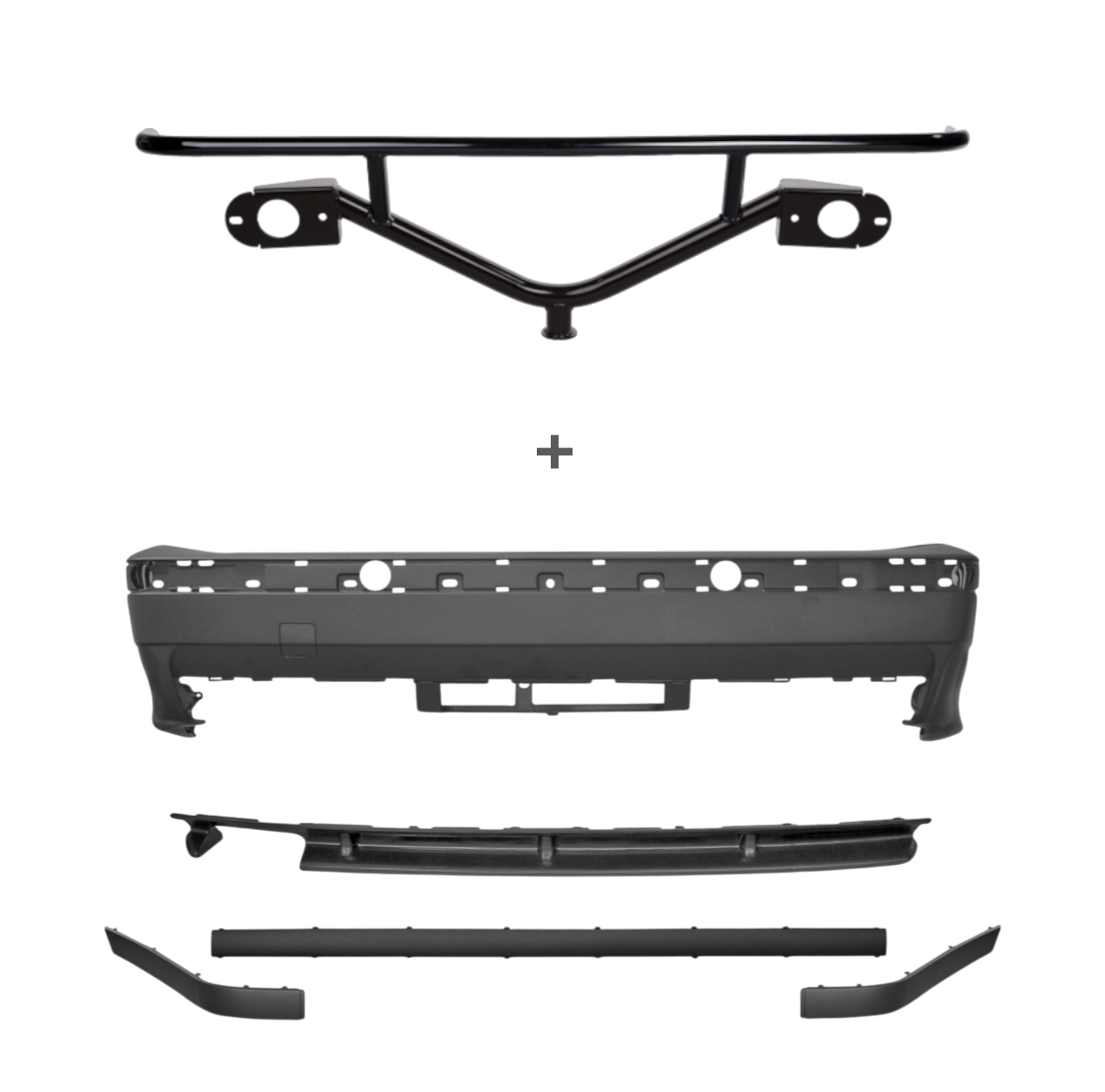 Sport look achterbumper + Crash-bar met krikpunt pakket BMW 3 Serie E36