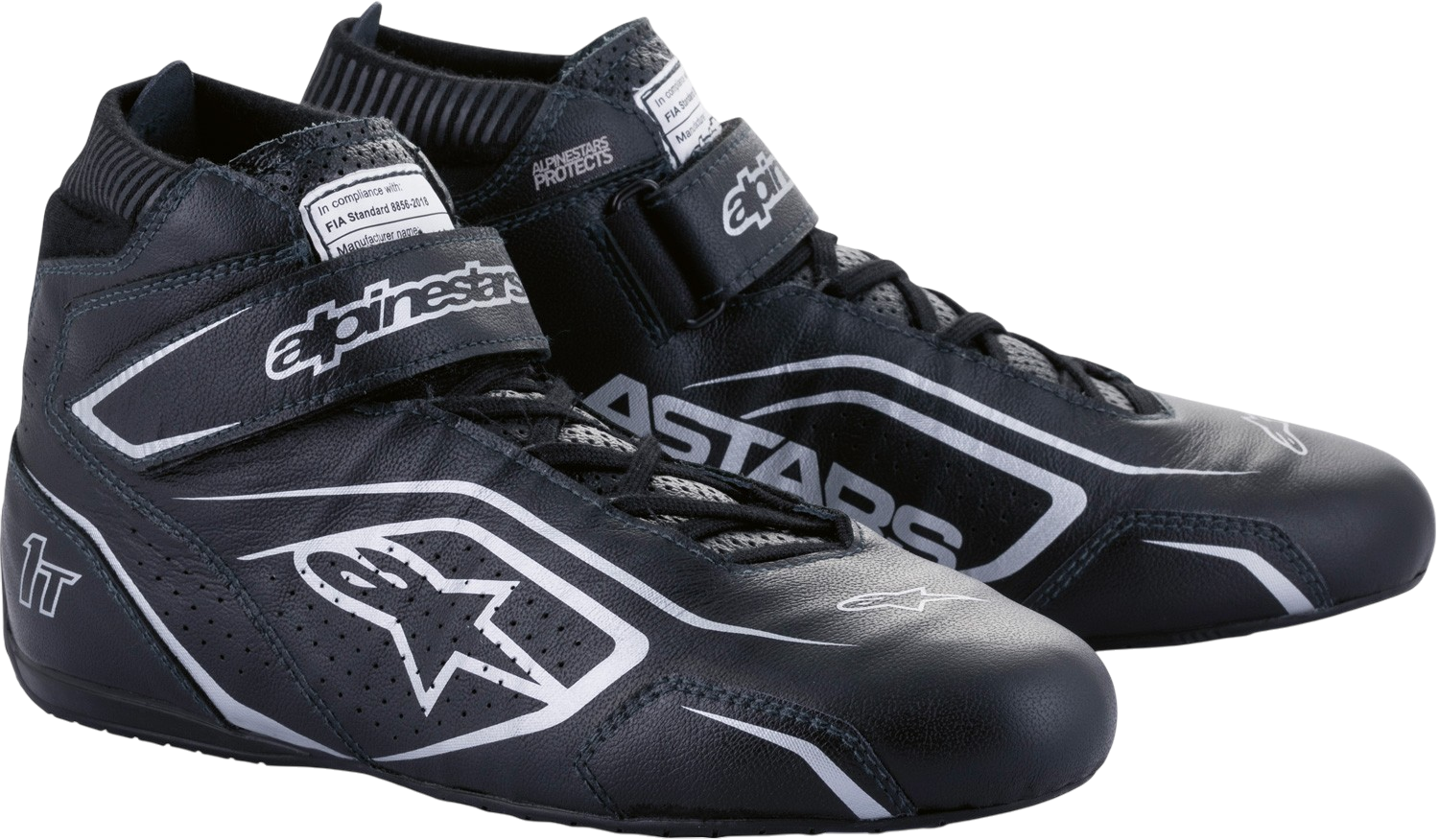 Alpinestars Race Schoenen Tech 1T V3 FIA / Zwart-Zilver