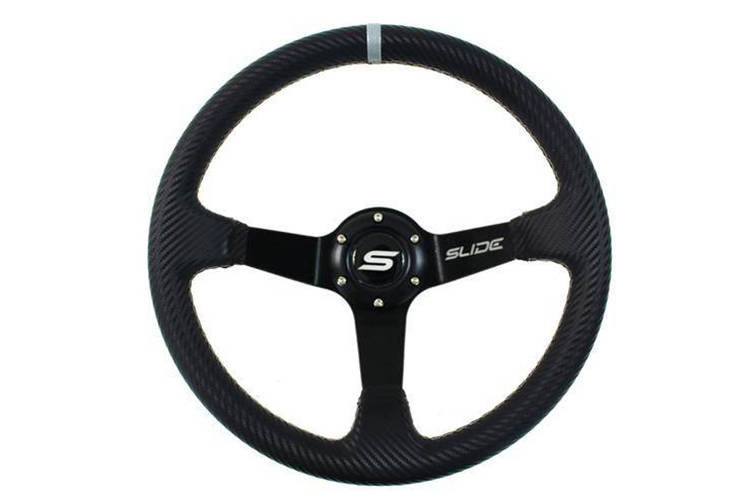 Slide Carbon stuur 350mm Silver Strip offset: 90mm