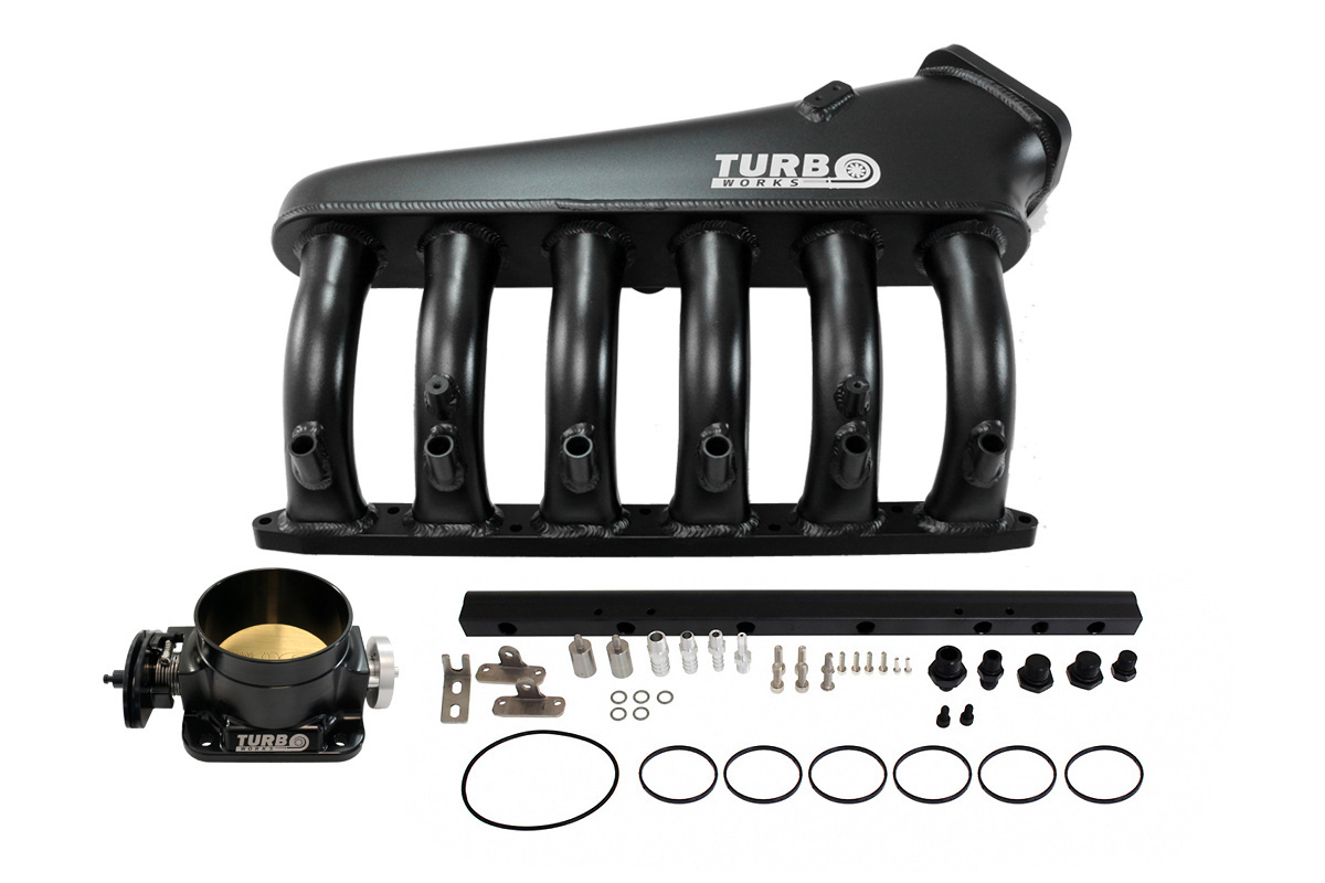Turboworks Aluminium Inlaat Spruitstuk BMW met M52 Incl gasklep en brandstofrail