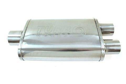 Turboworks Midden Y Demper 63,5/57mm LT 304SS 355mm