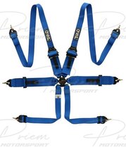 QSP 6-punts gordel FHR Touring FIA - Blauw