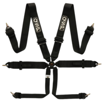 QSP 6-punts gordel Pro Plus FIA - Zwart