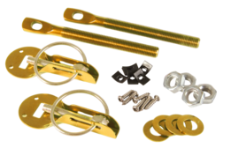 Hoodpin aluminium goud