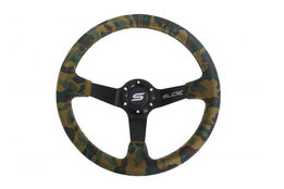 Slide Suede stuur 350mm Camo offset: 80mm